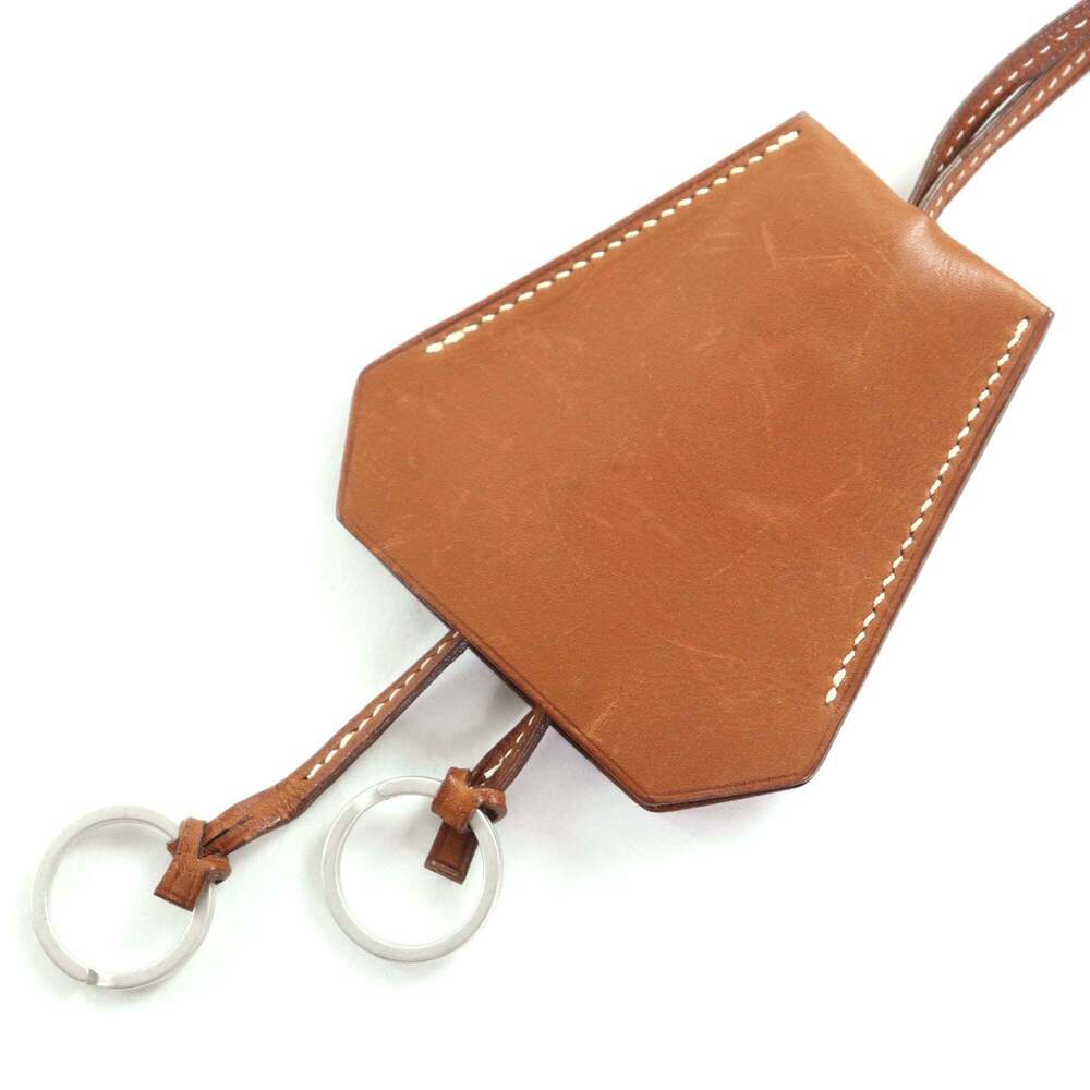 HERMES Vintage Margiela Era Leather Clochette Necklace Pendant Accessory Brow... - Picture 6 of 9